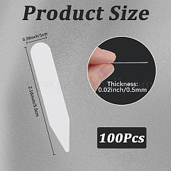 100 шт. ПВХ-подставка для воротника рубашки&nbsp;DIY-CN0003-59B