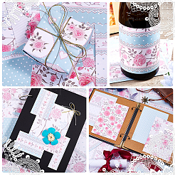 24 Blatt 12 Stile Rosen-Scrapbook-Papierblöcke&nbsp;DIY-WH0304-989H