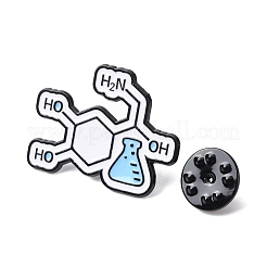 科学記号のエナメルピン  バックパック用合金ラペルピンバック  ホワイト  22x30mm&nbsp;LS-JEWB-L024-03EB-03