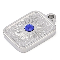 Подвески из нержавеющей стали 304 со стразами&nbsp;STAS-L022-476P-01