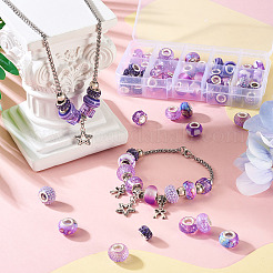 62 шт. 10 стиля европейских бусин со стразами из смолы и полимерной глины RESI-TA0004-07