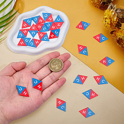 50 шт. самоклеящийся акриловый знак «горячая и холодная вода» для ванной комнаты&nbsp;AJEW-BC0010-07