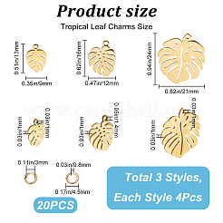 12 шт. 3 стиля подвесок из нержавеющей стали 201 и 304 STAS-CN0001-52