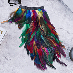 Накидка из натуральных перьев в готическом стиле AJEW-WH20067-017C