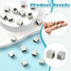 Европейские бусины из нержавеющей стали 304 FIND-CJC0437-013P