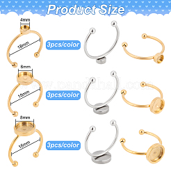 18 шт. 6 фурнитуры для манжет из нержавеющей стали 201 STAS-BC0003-42