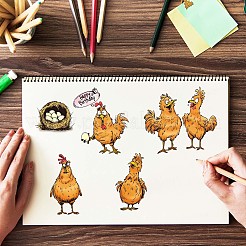 Изготовленные на заказ прозрачные штампы из ПВХ на летнюю тематику DIY-WH0631-0258