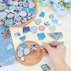 500 g 4 Stile Mosaikfliesen Porzellan Cabochons&nbsp;DIY-SP0007-73
