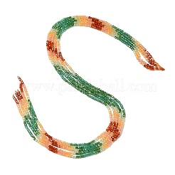 Нити бусин из кубического циркония градиентного цвета&nbsp;ZIRC-F144-02C