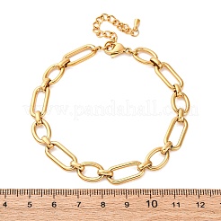 Браслеты на ногу из овальной цепи из нержавеющей стали 304 AJEW-A057-12G