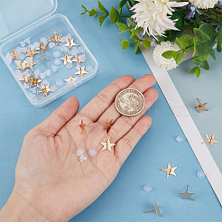 30 шт. латунные серьги-гвоздики&nbsp;KK-BBC0003-74