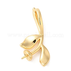 ラックメッキ真鍮カップペグベイル  花  片穴パーツ用  ゴールドカラー  21x10x3.5mm  穴：6x2mm  ピン：0.9mm&nbsp;KK-Z025-01G