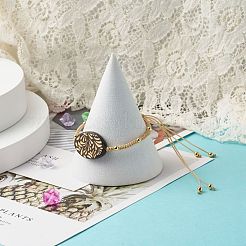 Овальный браслет с акриловым звеном для девочек и женщин BJEW-JB06862-01