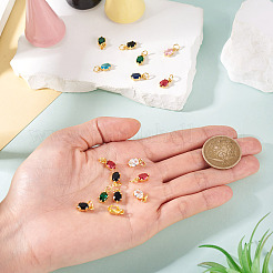 16шт латунные подвески с микропаве и кубическим цирконием KK-TA0001-96