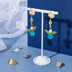 24 шт. плоская круглая и трапециевидная фурнитура для сережек-гвоздиков из нержавеющей стали 304 STAS-UN0027-44