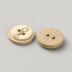 Kokosnussschalenknöpfe&nbsp;BUTT-WH0061-04H