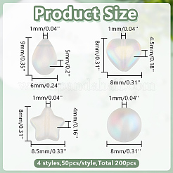 Kits de accesorios para cuentas de vidrio y piedra lunar sintética&nbsp;FIND-GO0003-85