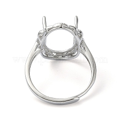 Регулируемые 925 серебряные серьги с 4 зубцами STER-K179-09P