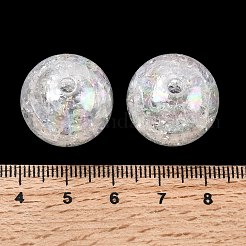 Цвет жевательная резинка AB прозрачный акриловый хрустят круглые бусины&nbsp;CACR-R011-20mm-03