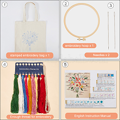 1 набор для вышивки сумок своими руками DIY-CP0011-21B