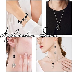 1 нить бусин из натурального черного оникса&nbsp;G-YW0002-57A