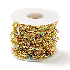 Цепочка ручной работы из латуни с луной и звездой CHC-E023-07G