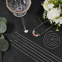 12 шт. ожерелье из круглой цепочки-змейки из нержавеющей стали 304&nbsp;NJEW-SC0001-05