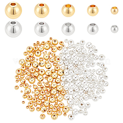 300 шт. 2 цвета 5 размера латунные бусины для плакирования&nbsp;KK-PH0006-43