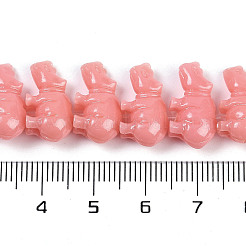 Нити резных бусин синтетического коралла CORA-K009-04A