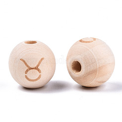 Perle europee di legno naturale non finito&nbsp;WOOD-S045-142A-08