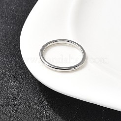 真鍮製指輪  ラックめっき  長持ちメッキ  カドミウムフリー＆鉛フリー  プラチナ  2mm  内径：17mm&nbsp;RJEW-P166-07A-P
