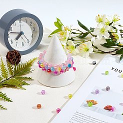 Прозрачных бусин акриловые треск&nbsp;CACR-NB0001-03