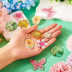 10шт 5 стиля прозрачные акриловые подвески TACR-TA0001-32