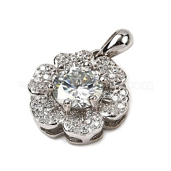 925 подвеска-цветок из стерлингового серебра со стразами из муассанита&nbsp;STER-D308-01A-P