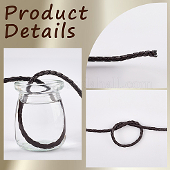 5 м плетеный круглый шнур из искусственной кожи для украшений OCOR-GF0004-96A-02