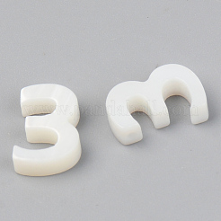 天然淡水シェルビーズ  トップドリルビーズ  数  10x7x3mm  穴：0.8mm&nbsp;SSHEL-R048-005-03