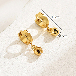 Элегантные и универсальные серьги-кольца из нержавеющей стали 201 WR7294