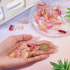 45шт 9 стиля гальванические подвески из натурального кварцевого кристалла&nbsp;PALLOY-TAC0226