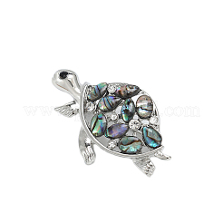 Брошь из панциря черепахи из морского ушка/панциря пауа PW-WG9DCD1-01