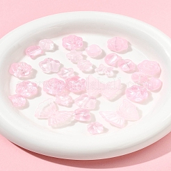 120 шт. 8 вида прозрачных стеклянных бусин-спрей GLAA-FS0002-25