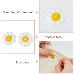 60 Stück Blumen-Polyester-Ornament-Zubehör&nbsp;DIY-HS0002-29