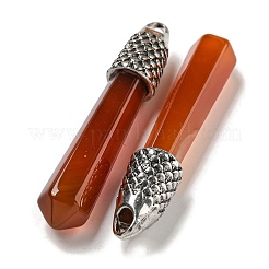 Большие остроконечные подвески из натурального красного агата (окрашенного и нагретого) G-F766-02AS-02