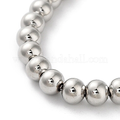 Braccialetti con cursore con perline rotonde regolabili in ottone&nbsp;BJEW-D039-31B-P