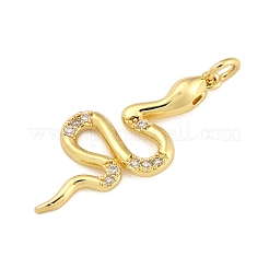 Латунные микропаве прозрачные подвески с фианитом&nbsp;KK-Z110-02G-02