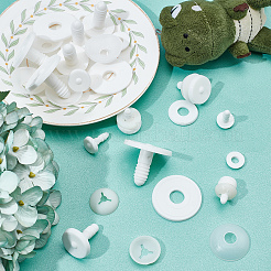 36セット6スタイルのプラスチック人形ジョイント  DIY人形工芸用の人形アクセサリー  ホワイト  6セット/スタイル&nbsp;DIY-PH0006-31