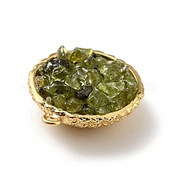 Подвески из натуральных кристаллов перидота&nbsp;KK-C242-05G-07