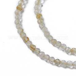 Oro naturale perle di quarzo rutilato fili&nbsp;G-F596-25B-3mm