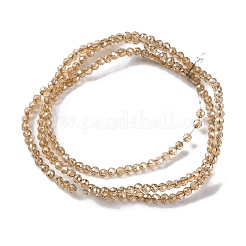 Стеклянные бусины с гальваническим покрытием &nbsp;EGLA-H107-01A-PL01