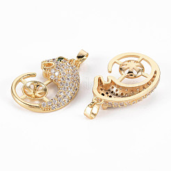 Латунная микропаве из прозрачного кубического циркония KK-T062-193G-NF