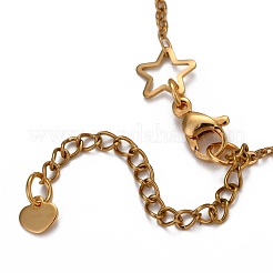 Fußkettchen aus Edelstahl 304 mit Kabelkette&nbsp;AJEW-H104-05G